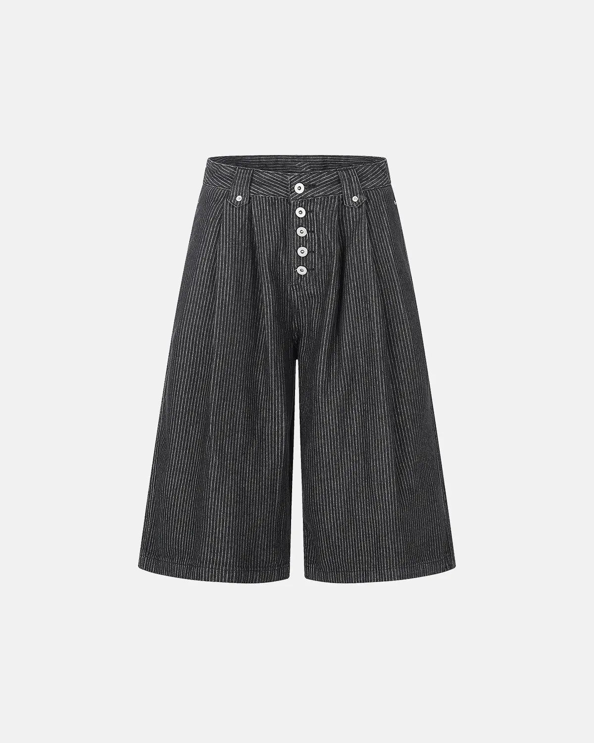 Striped Button Fly Baggy Jorts | Flation Streetwear