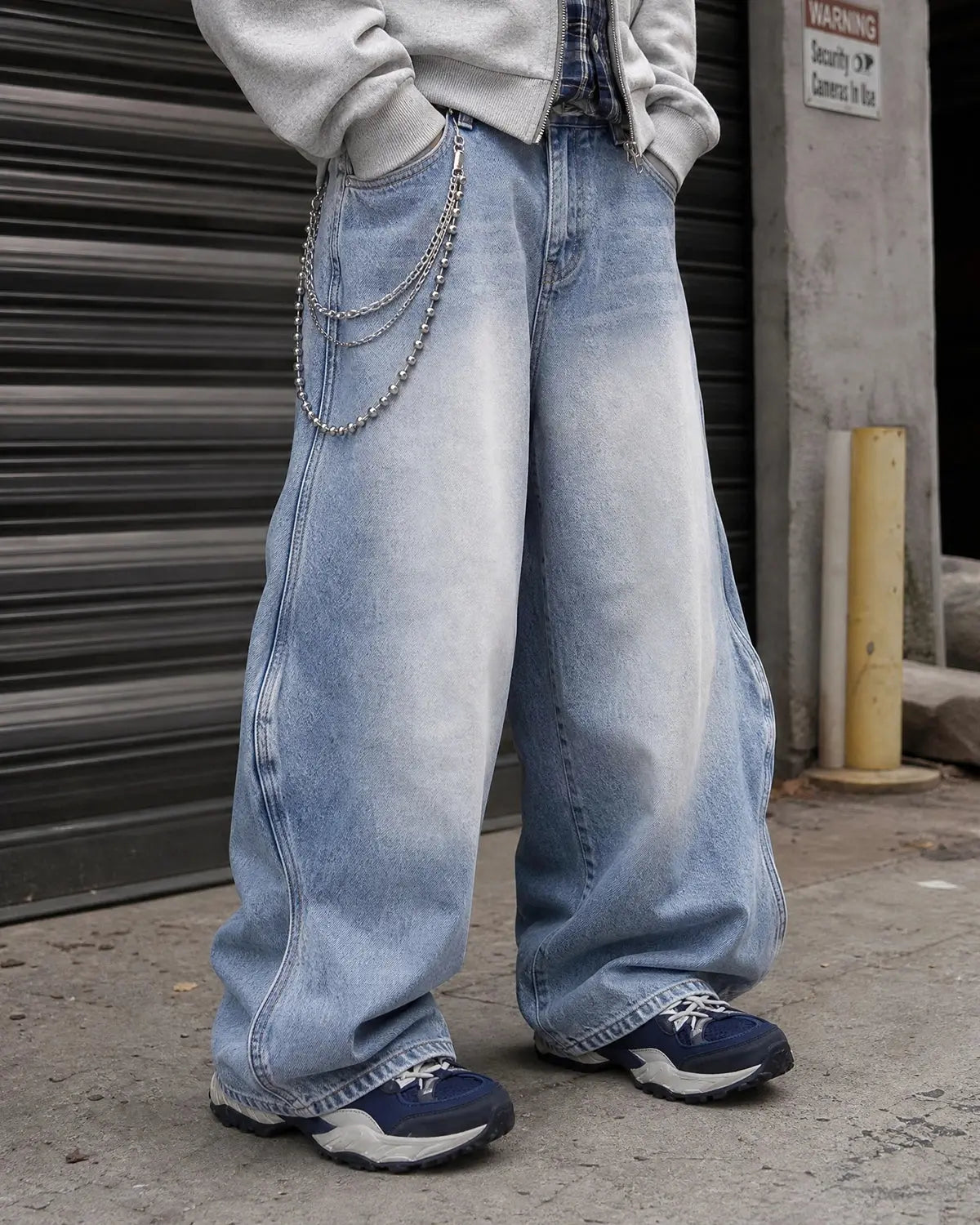 Flation Wave Washed Baggy Jeans