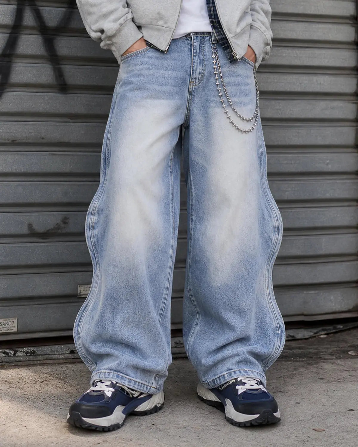 Flation Wave Washed Baggy Jeans
