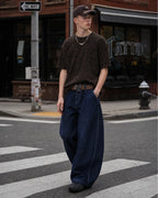 Raw Washed Barrel Jeans | Flation Streetwear