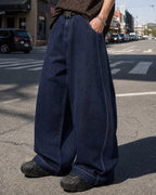Raw Washed Barrel Jeans | Flation Streetwear