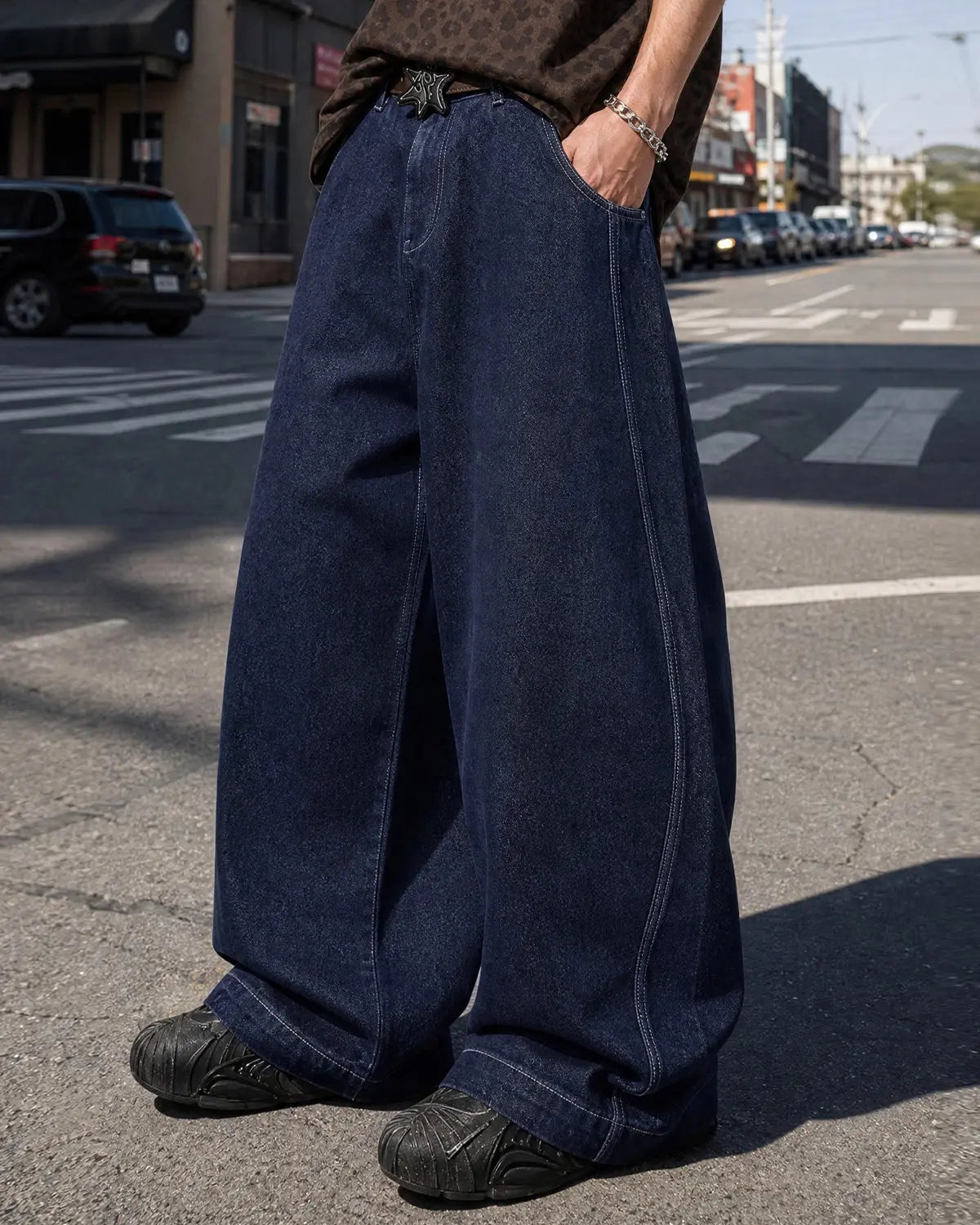 Raw Washed Barrel Jeans | Flation Streetwear