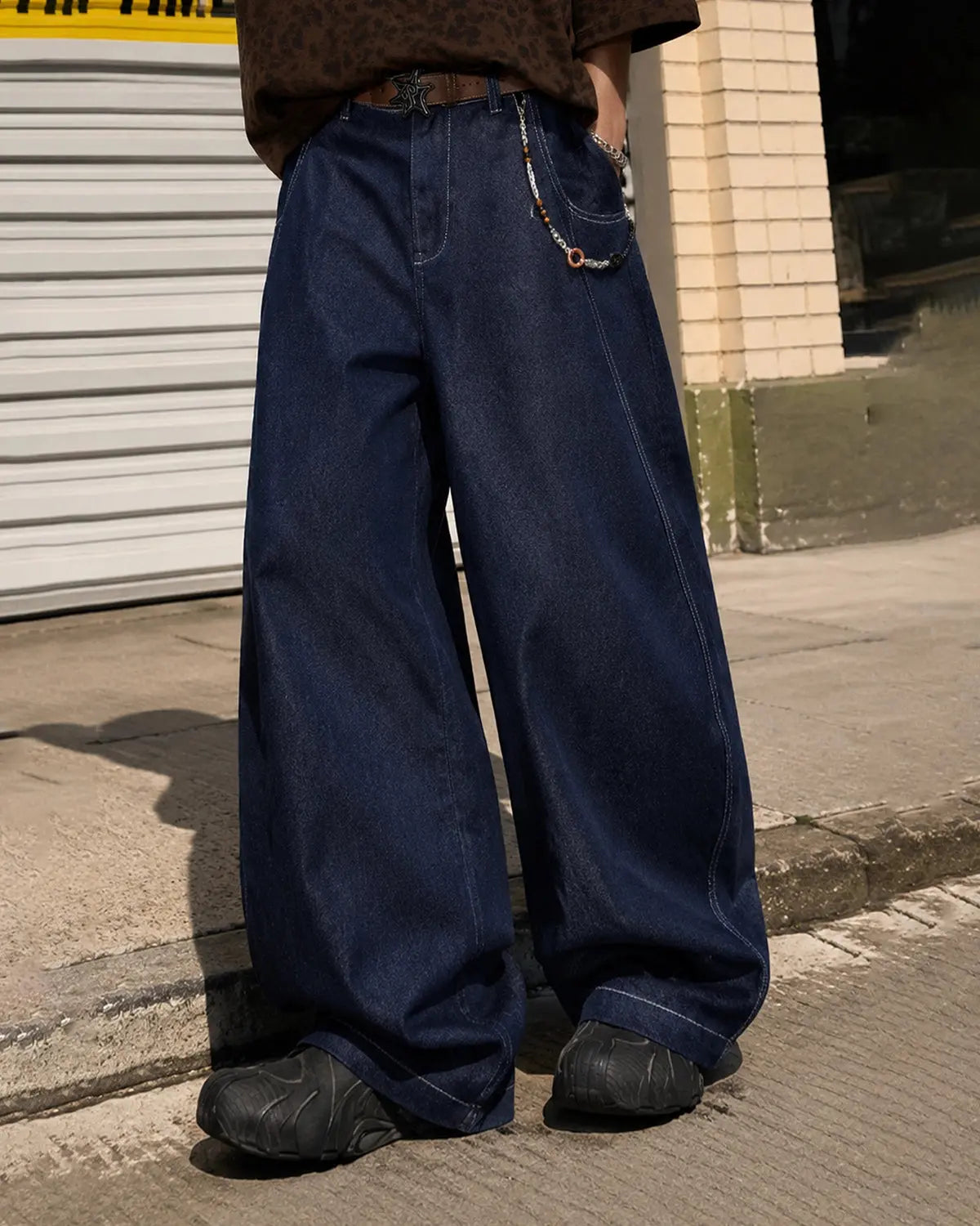 Raw Washed Barrel Jeans | Flation Streetwear
