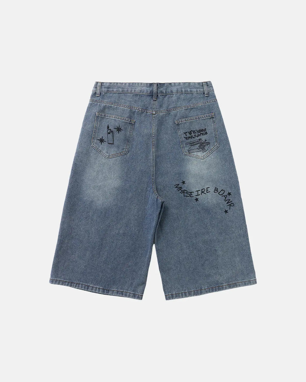 Washed Graffiti Longline Jorts | Flation Streetwear
