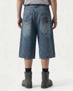 Washed Graffiti Longline Jorts | Flation Streetwear