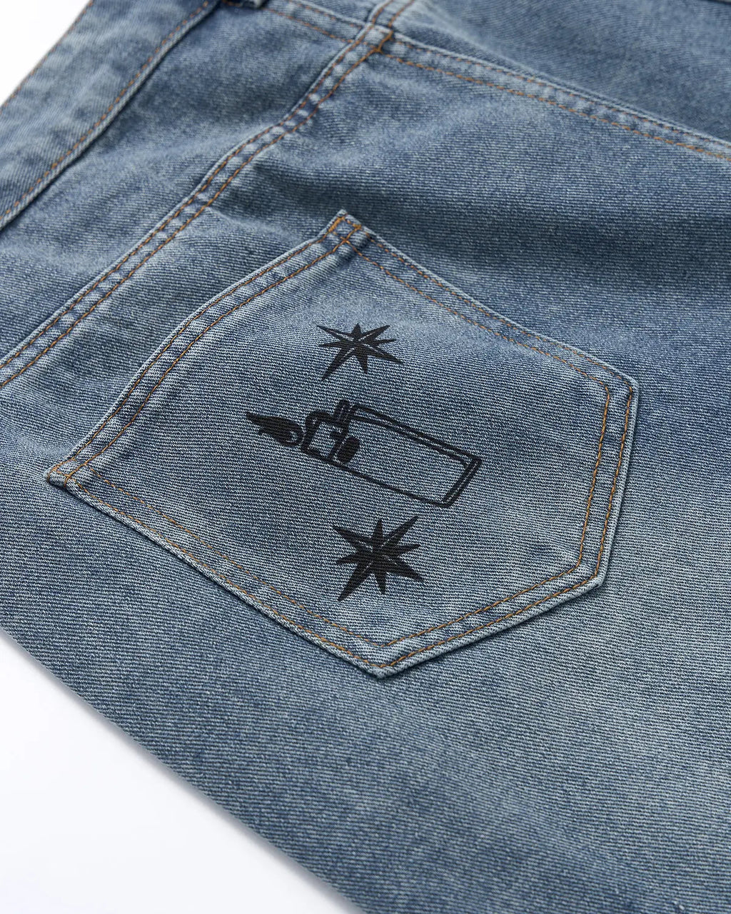 Washed Graffiti Longline Jorts | Flation Streetwear