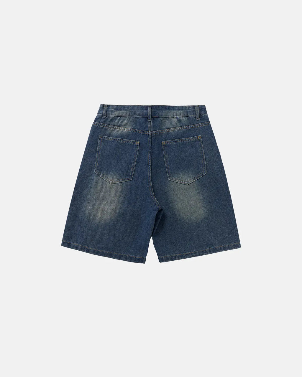 Deconstructed Washed Denim Jorts | Flation  Streetwear
