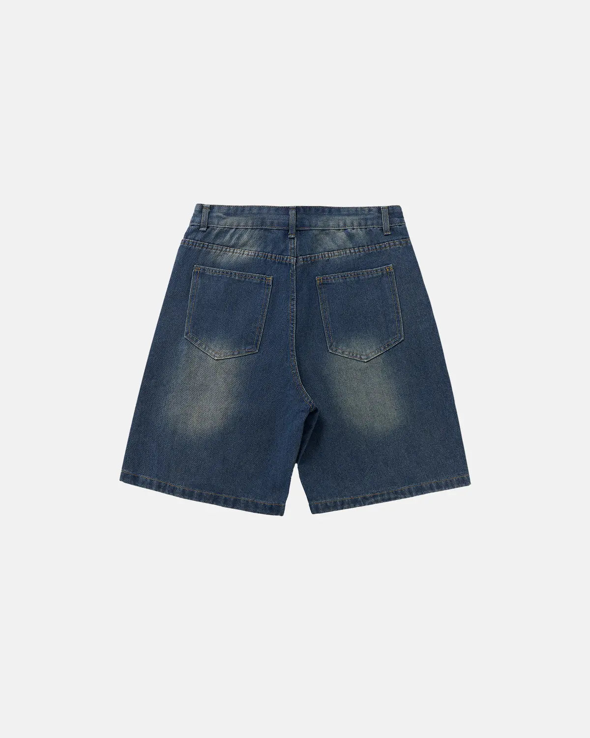 Deconstructed Washed Denim Jorts | Flation  Streetwear