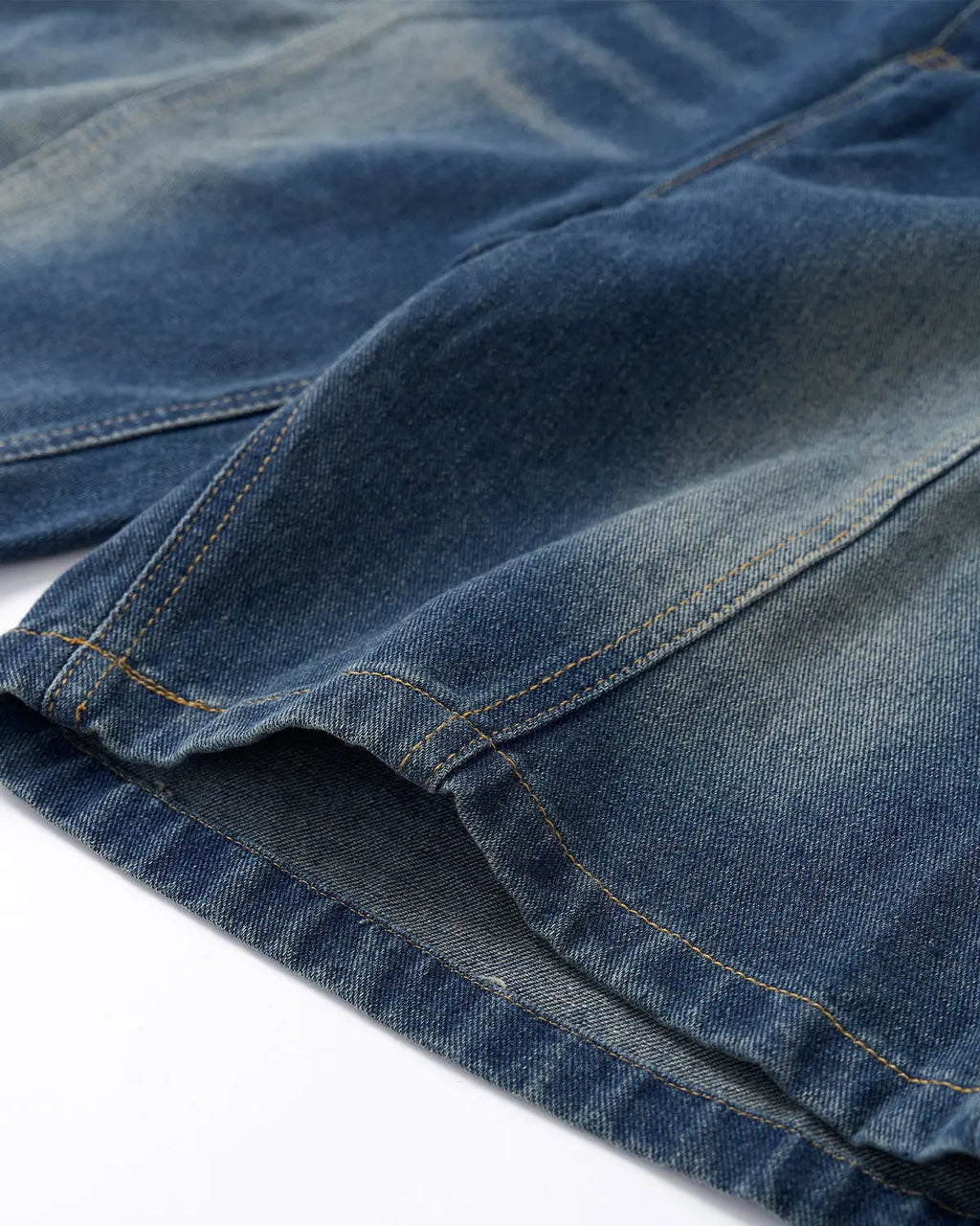 Deconstructed Washed Denim Jorts | Flation  Streetwear