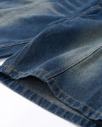 Deconstructed Washed Denim Jorts | Flation  Streetwear