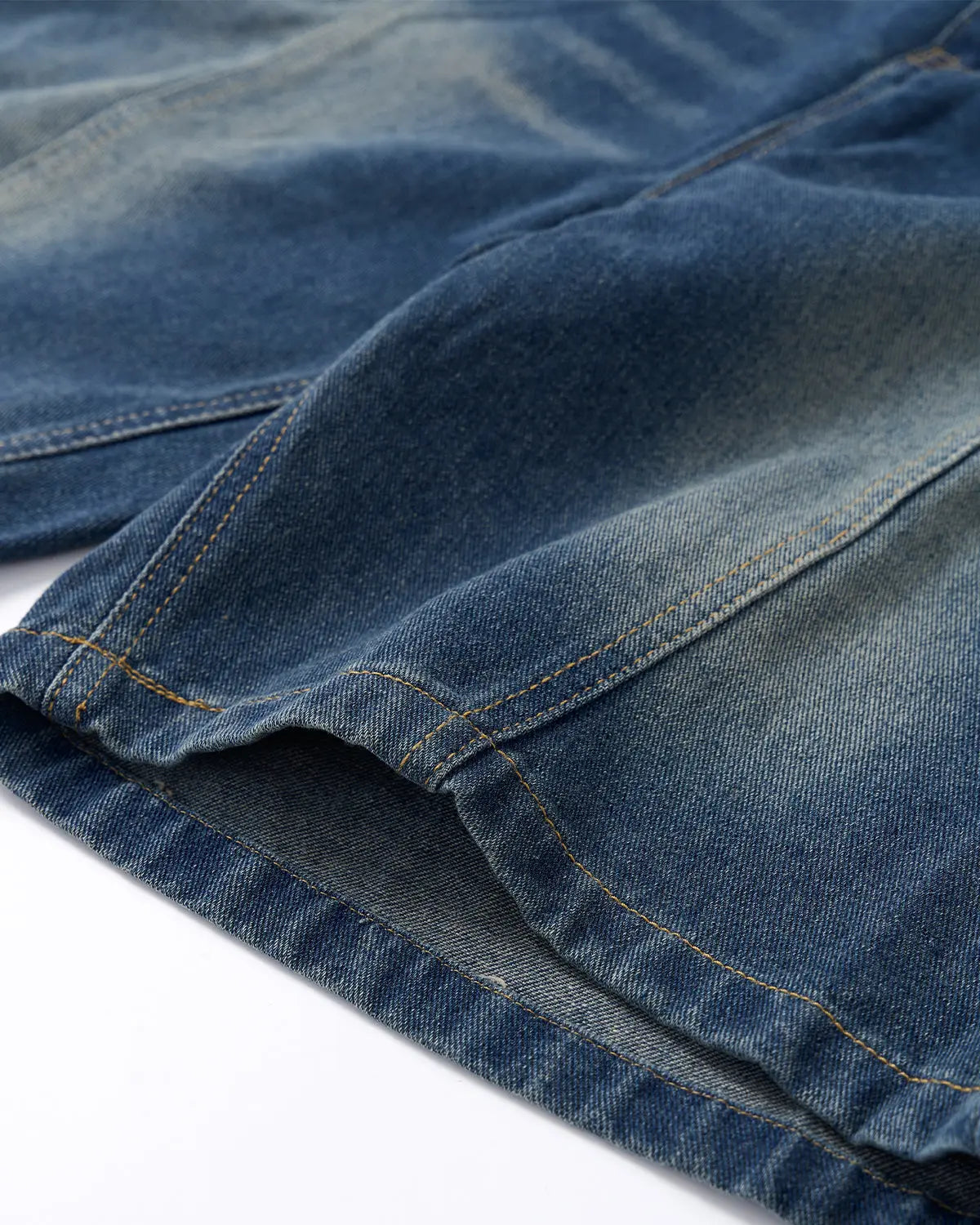 Deconstructed Washed Denim Jorts | Flation  Streetwear