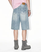 Distressed Longline Jorts | Flation Streetwear