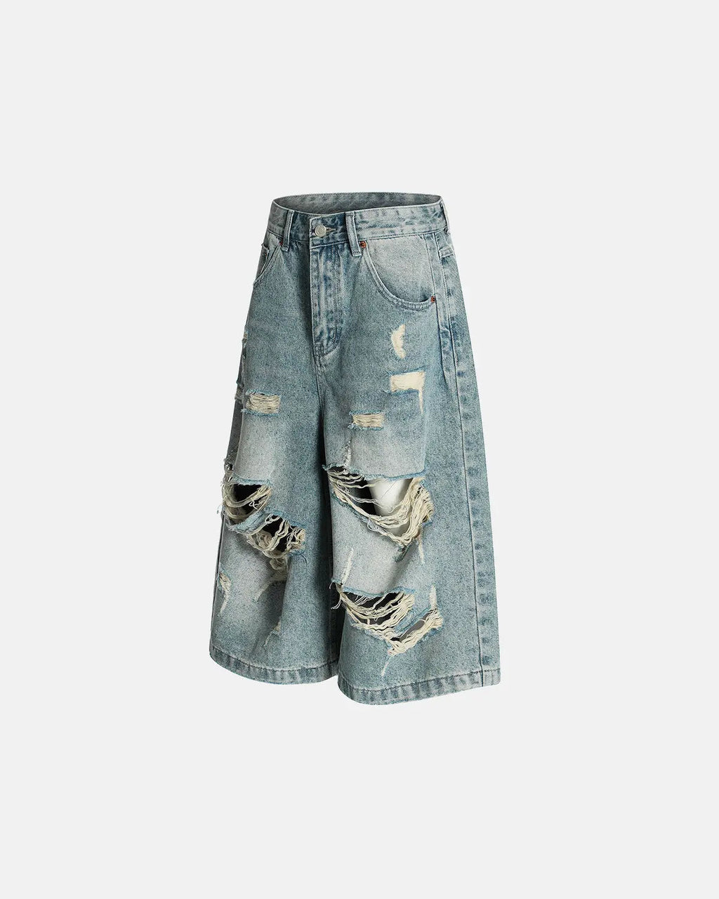 Distressed Longline Jorts | Flation Streetwear