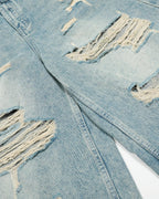 Distressed Longline Jorts | Flation Streetwear