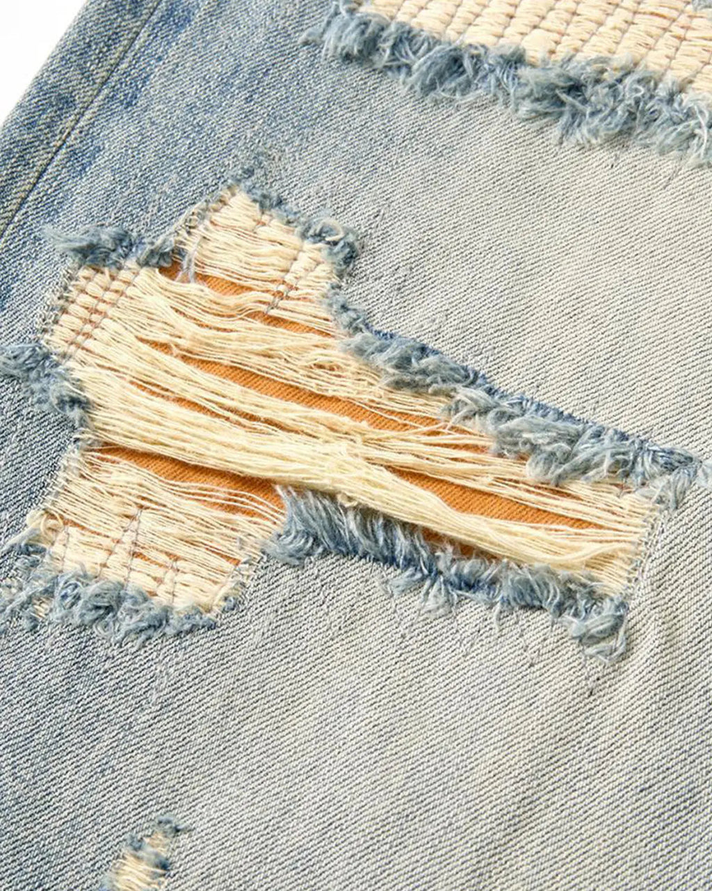 Distressed Ripped Straight-Leg Jeans | Flation Streetwear