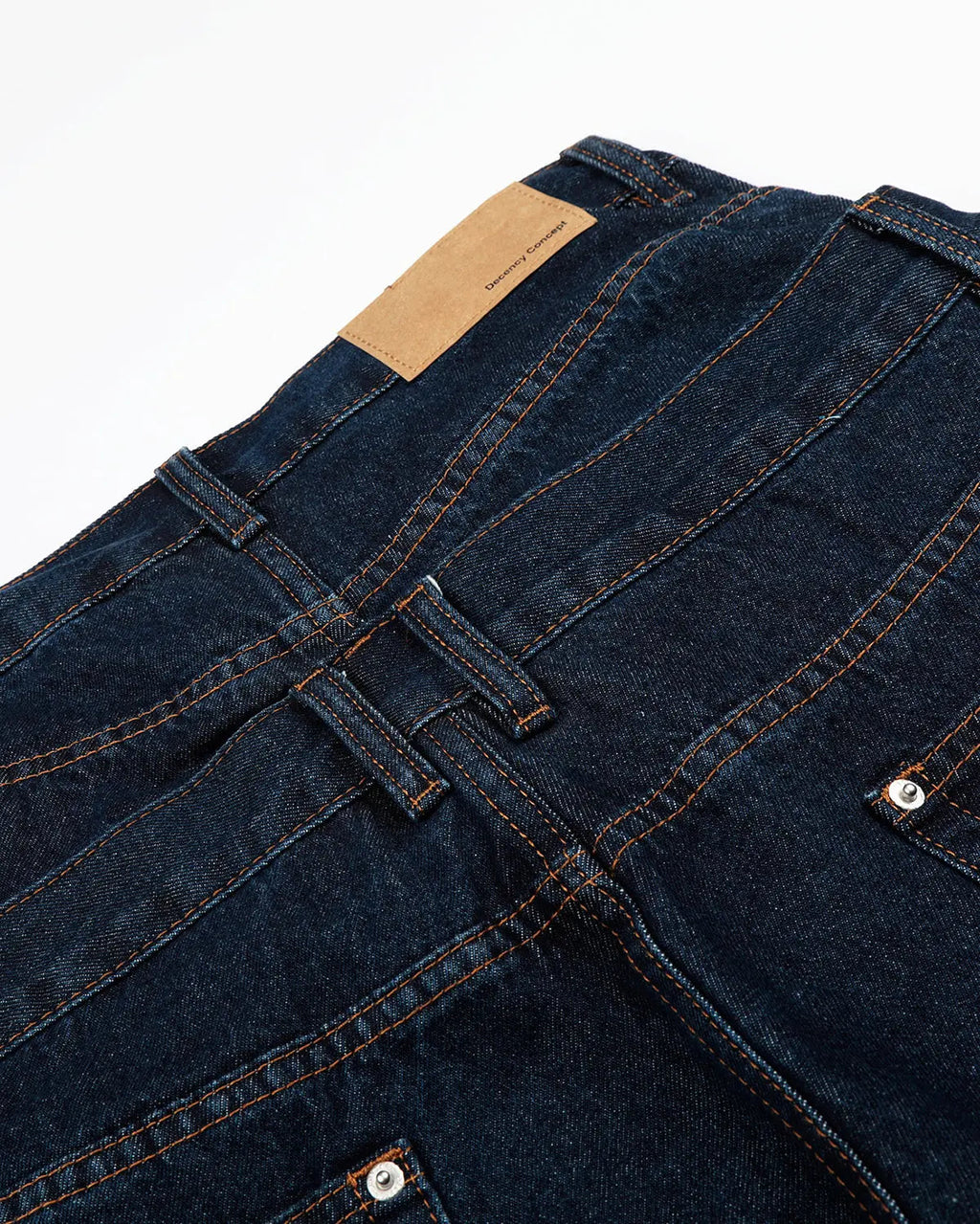 Double Waist Studded Denim Long Jorts | Flation Streetwear
