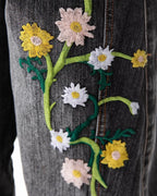 Embroidery Bamboo Weave Baggy Jeans | Flation Streetwear