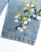 Embroidery Bamboo Weave Baggy Jeans | Flation Streetwear
