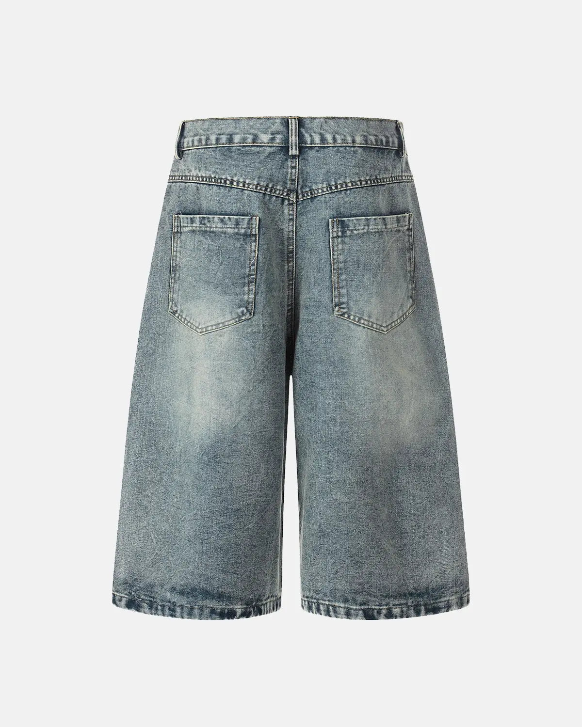 Floral Embroidered Long Baggy Jorts | Flation Streetwear