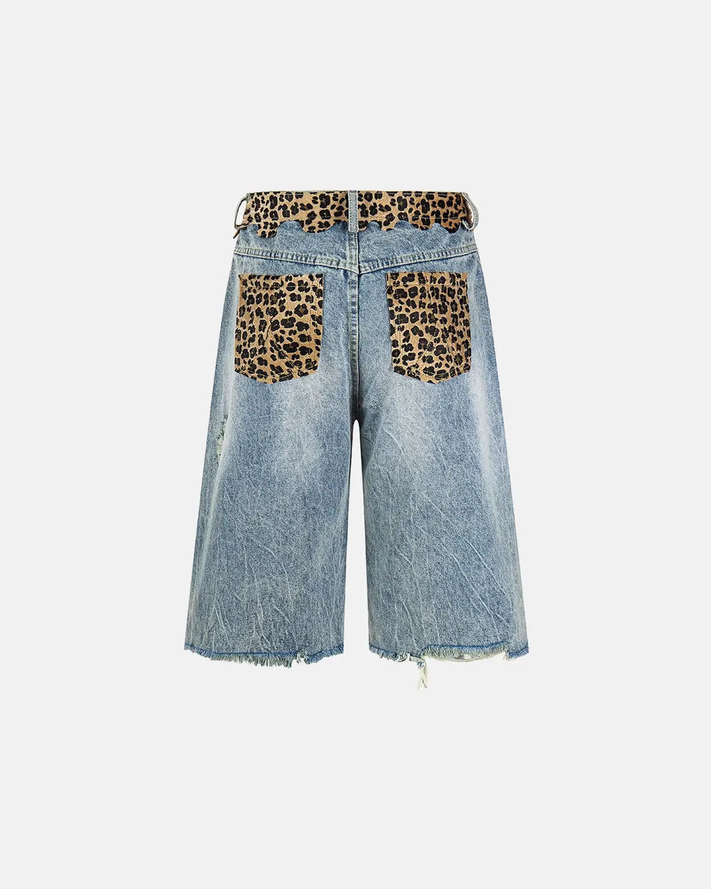 Leopard Patchwork Jorts | Flation Streetwear