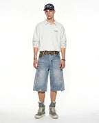 Leopard Patchwork Jorts | Flation Streetwear