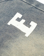 Rhinestone Cross Double Waist Denim Jorts | Flation Streetwear