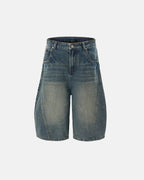 Scimitar Denim Baggy Jorts | Flation Streetwear