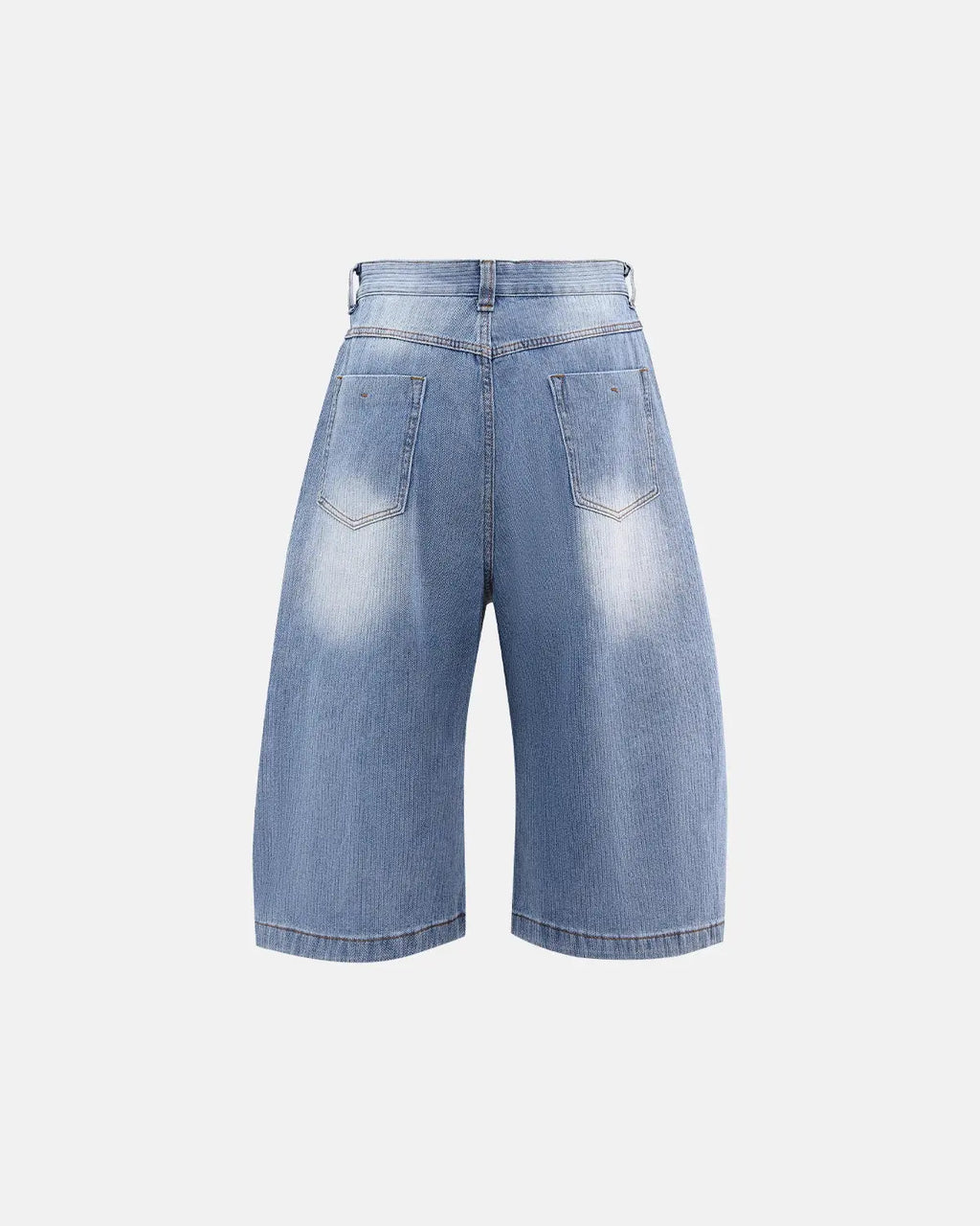 Star Rhinestone Longline Denim Shorts | Flation Streetwear