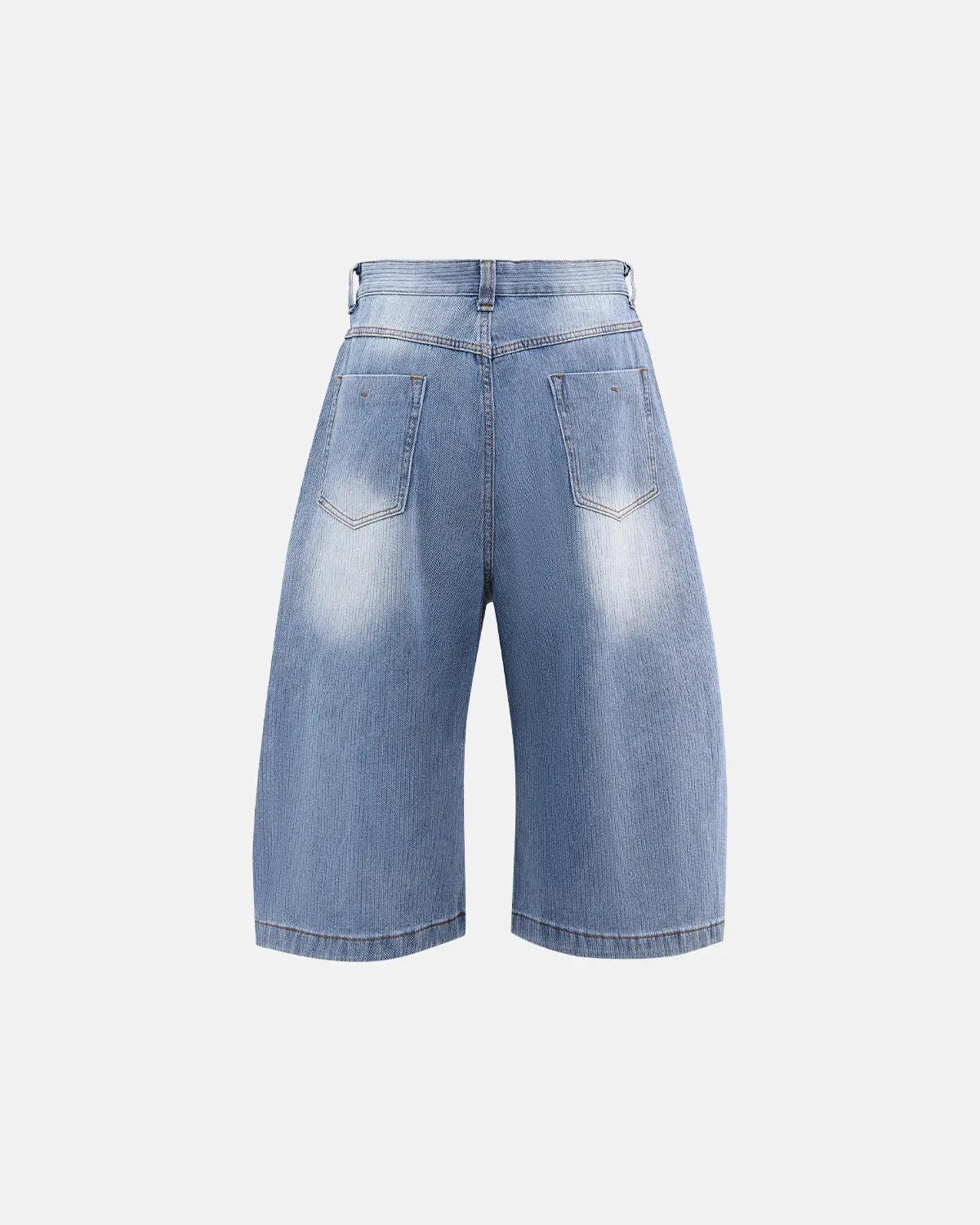 Star Rhinestone Longline Denim Shorts | Flation Streetwear
