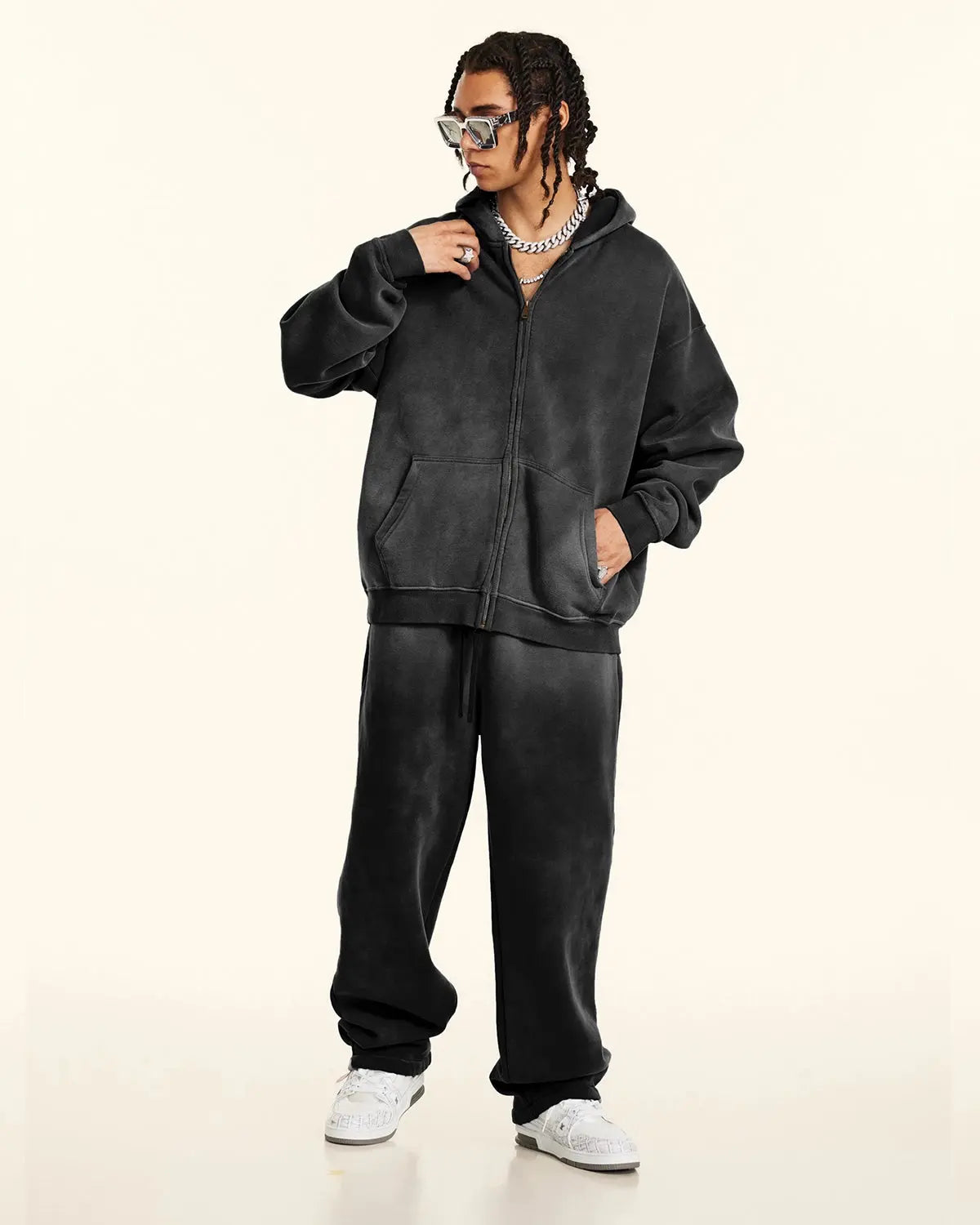 Straight-Leg Acid Wash Sweatpants | Flation Streetwear