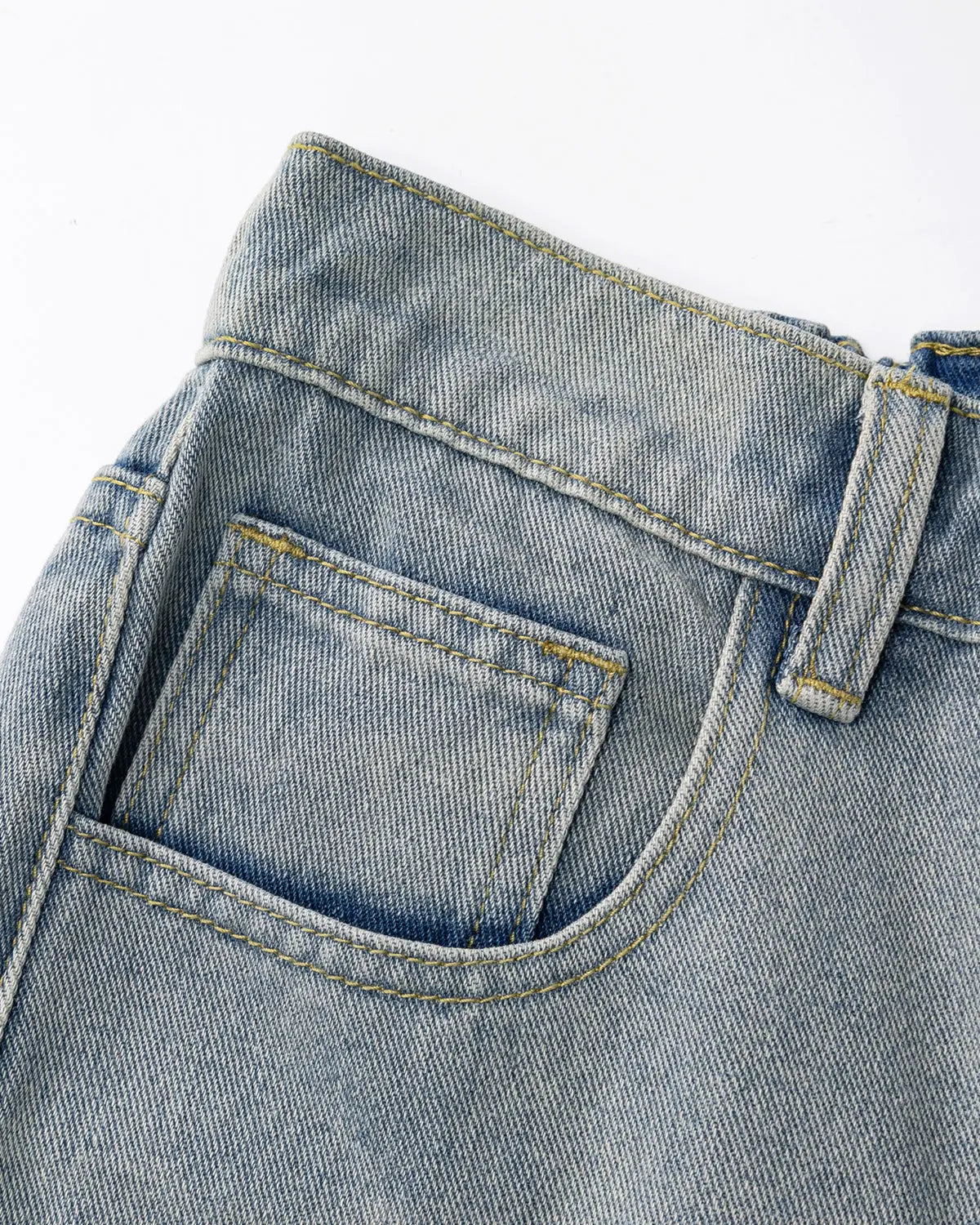 Structured Washed Denim Shorts | Flation Streetwear