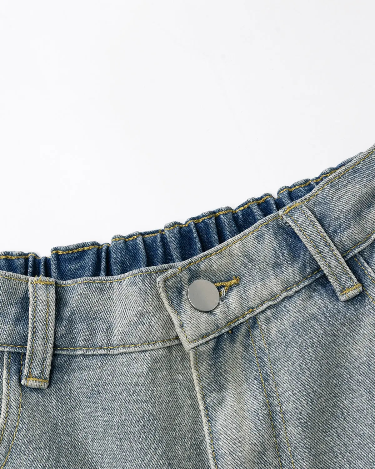 Structured Washed Denim Shorts | Flation Streetwear