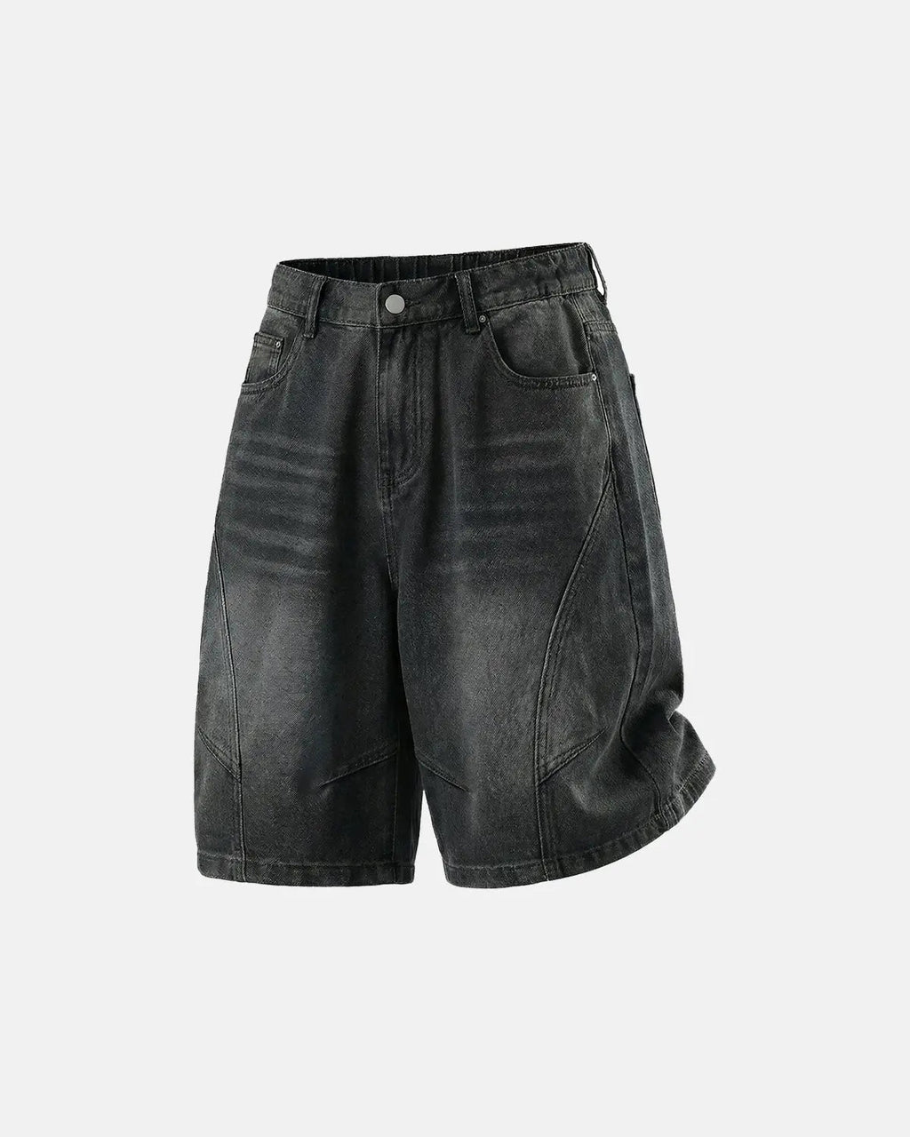 Structured Washed Denim Shorts | Flation Streetwear