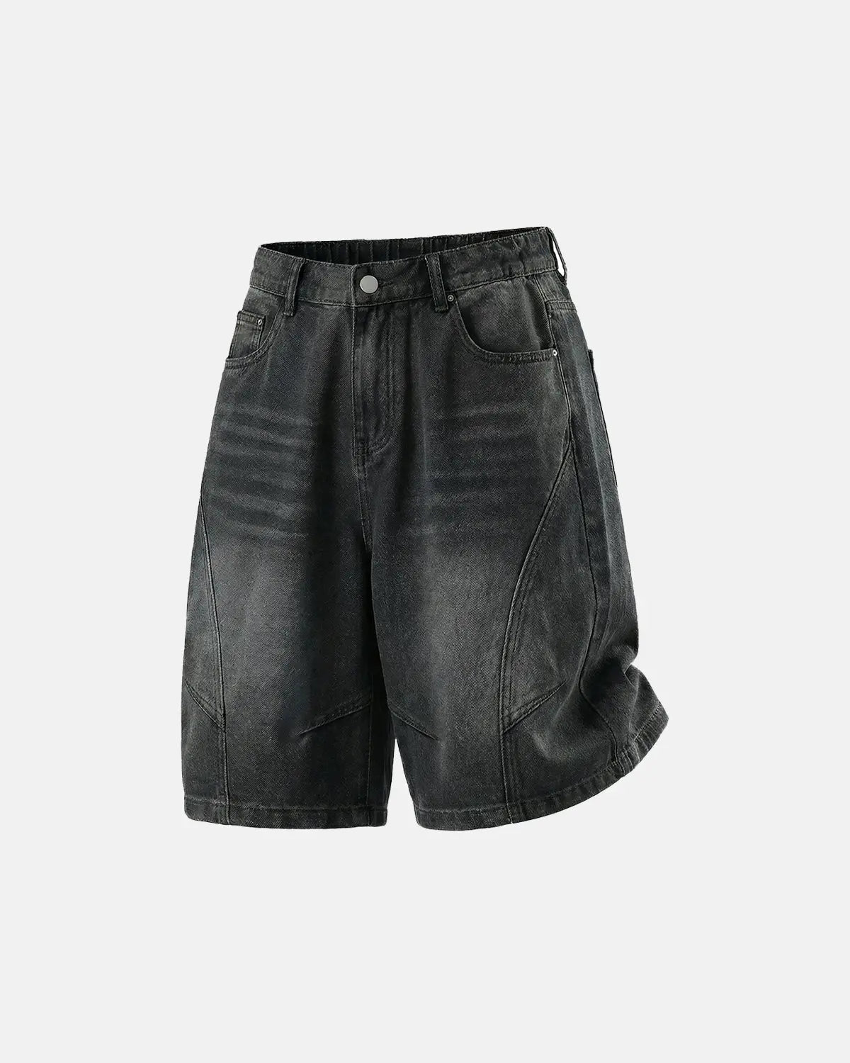 Structured Washed Denim Shorts | Flation Streetwear