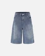 Studded Bamboo Weave Jorts | Flation Streetwear