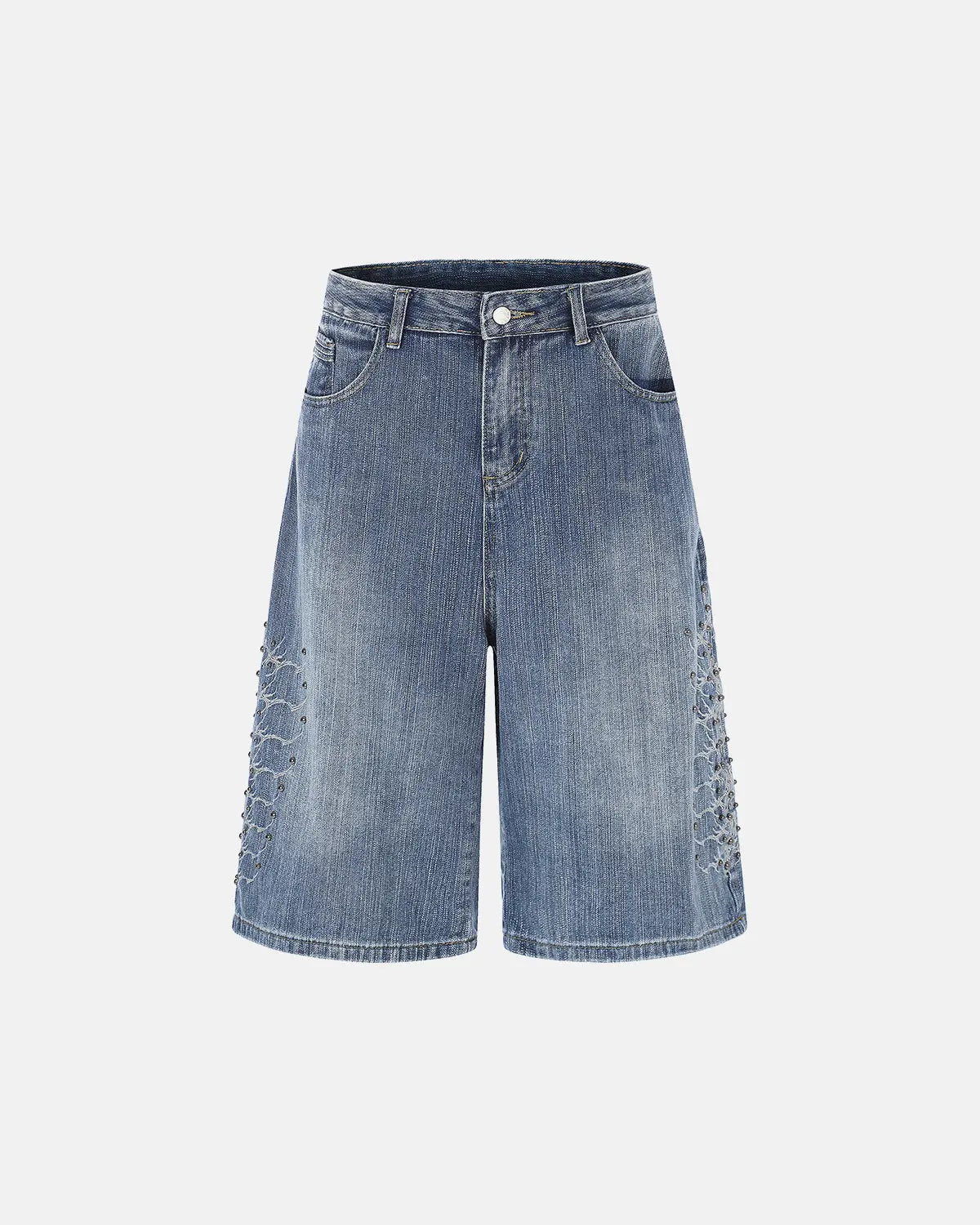 Studded Bamboo Weave Jorts | Flation Streetwear