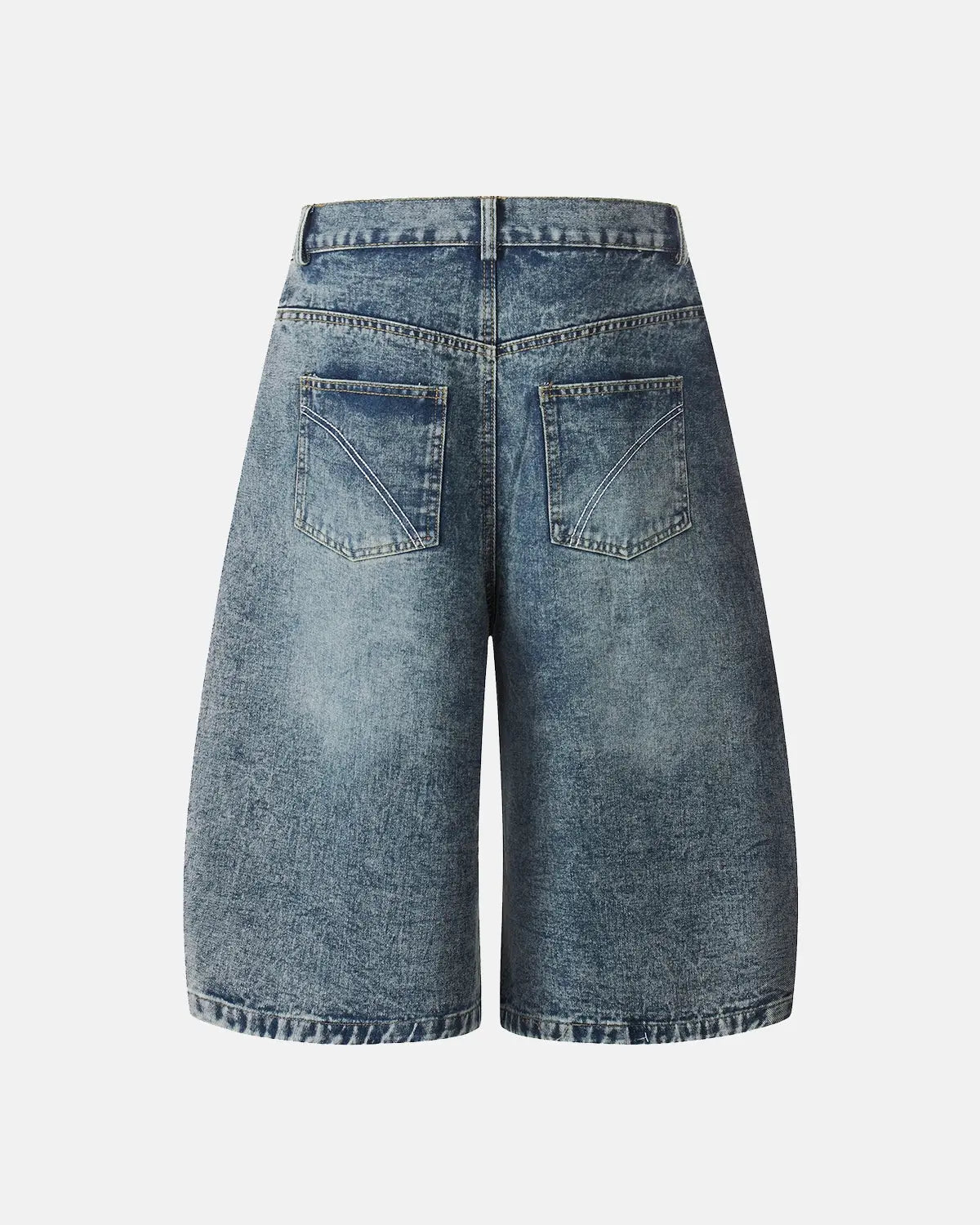 Studded Washed Long Baggy Jorts | Flation Streetwear