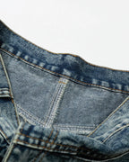 Studded Washed Long Baggy Jorts | Flation Streetwear