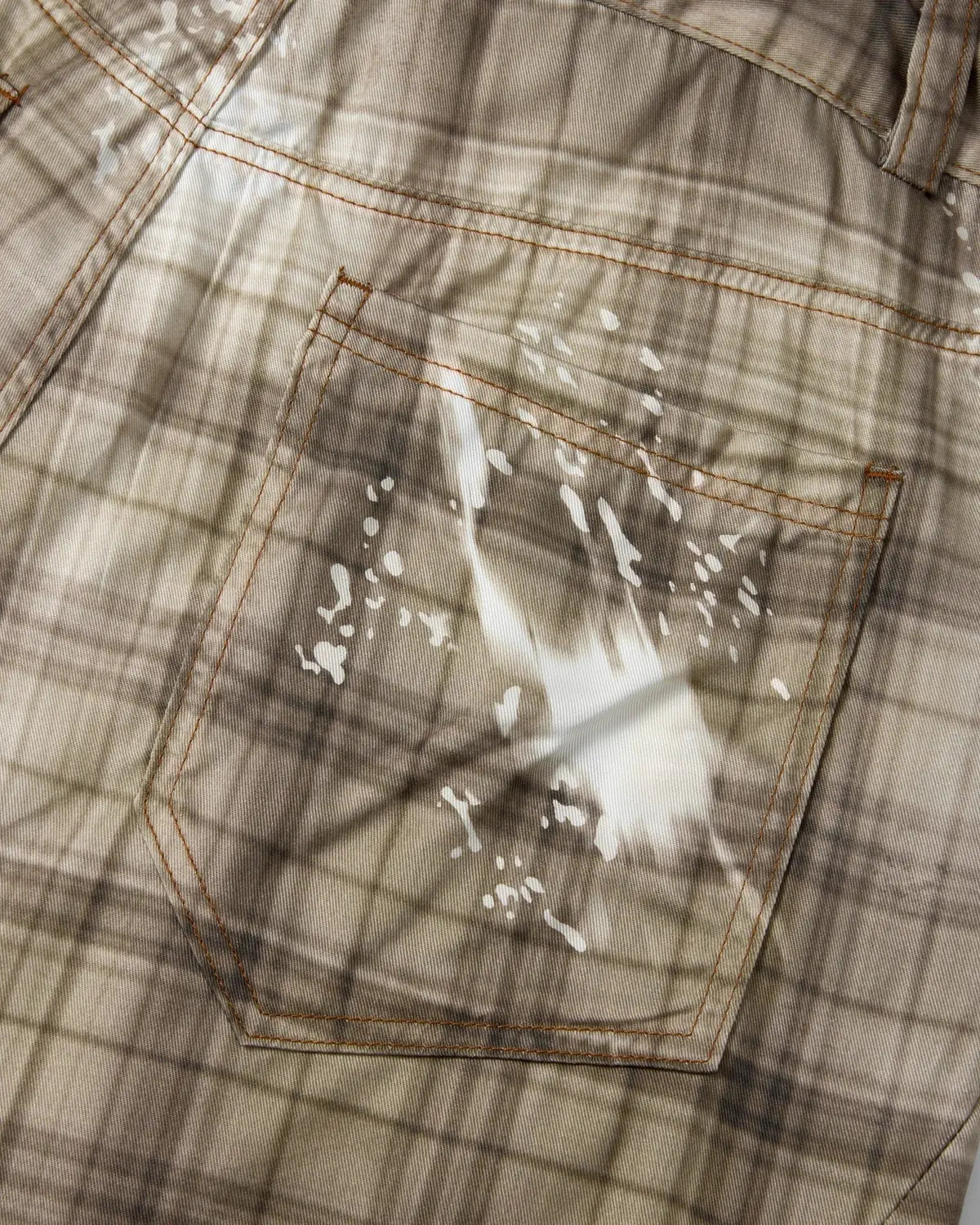 Tencel Washed Plaid Print Longline Shorts | Flation Streetwear