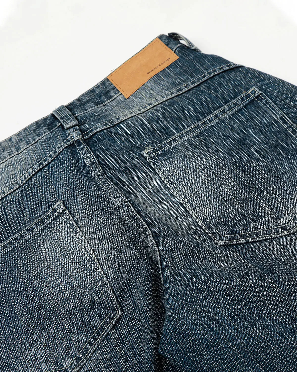 Textured Bamboo Weave Denim Jeans | Flation Streetwear