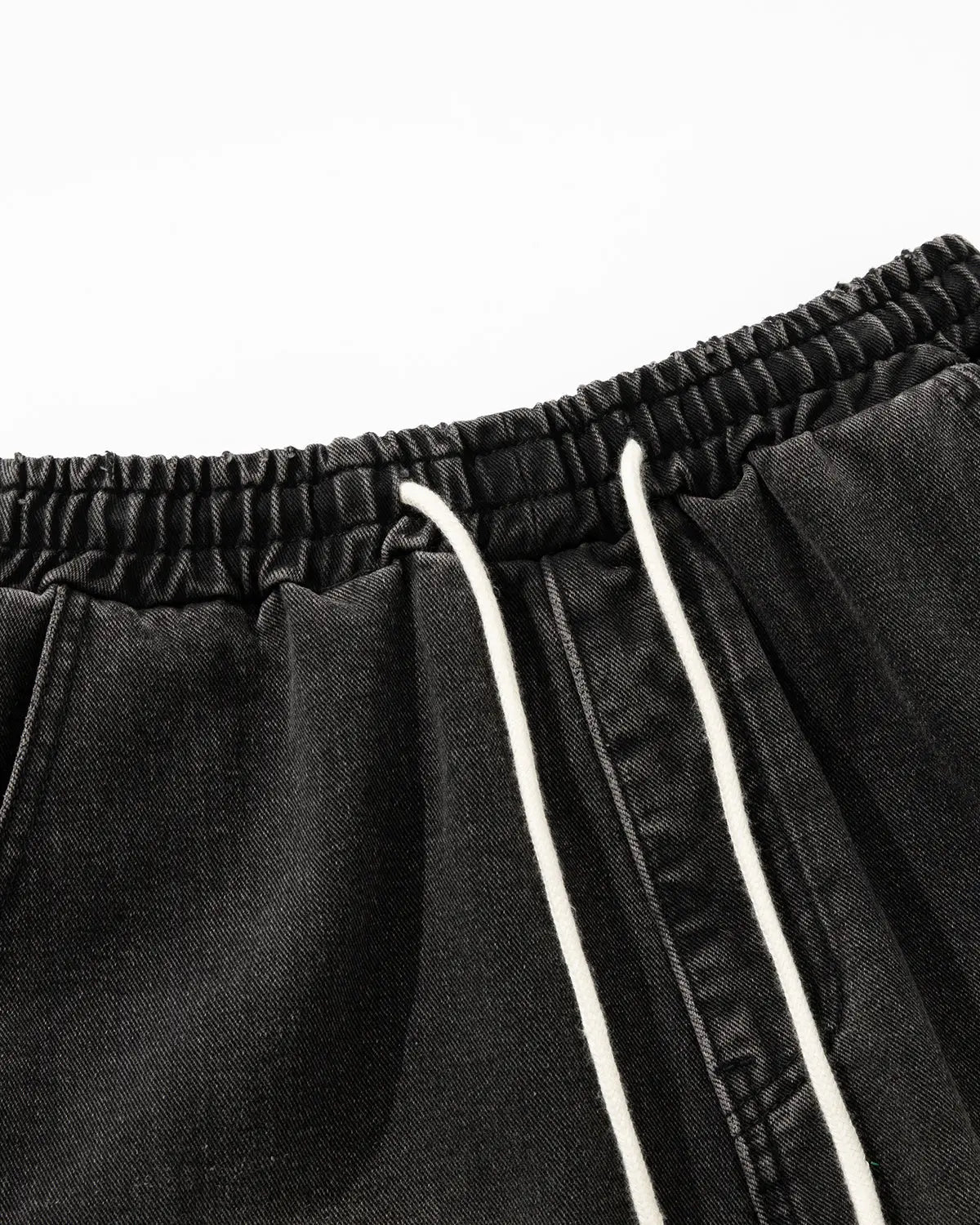 Washed Denim Cargo Shorts with Drawstring | Flation Streetwear