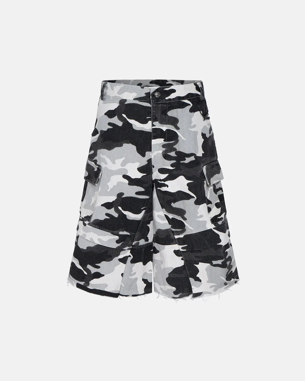 Glitter Camo Cargo Longline Shorts | Flation Streetwear