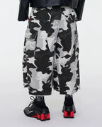Glitter Camo Cargo Longline Shorts | Flation Streetwear