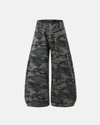 Rhinestone Camo Barrel Pants | Flation Streetwear