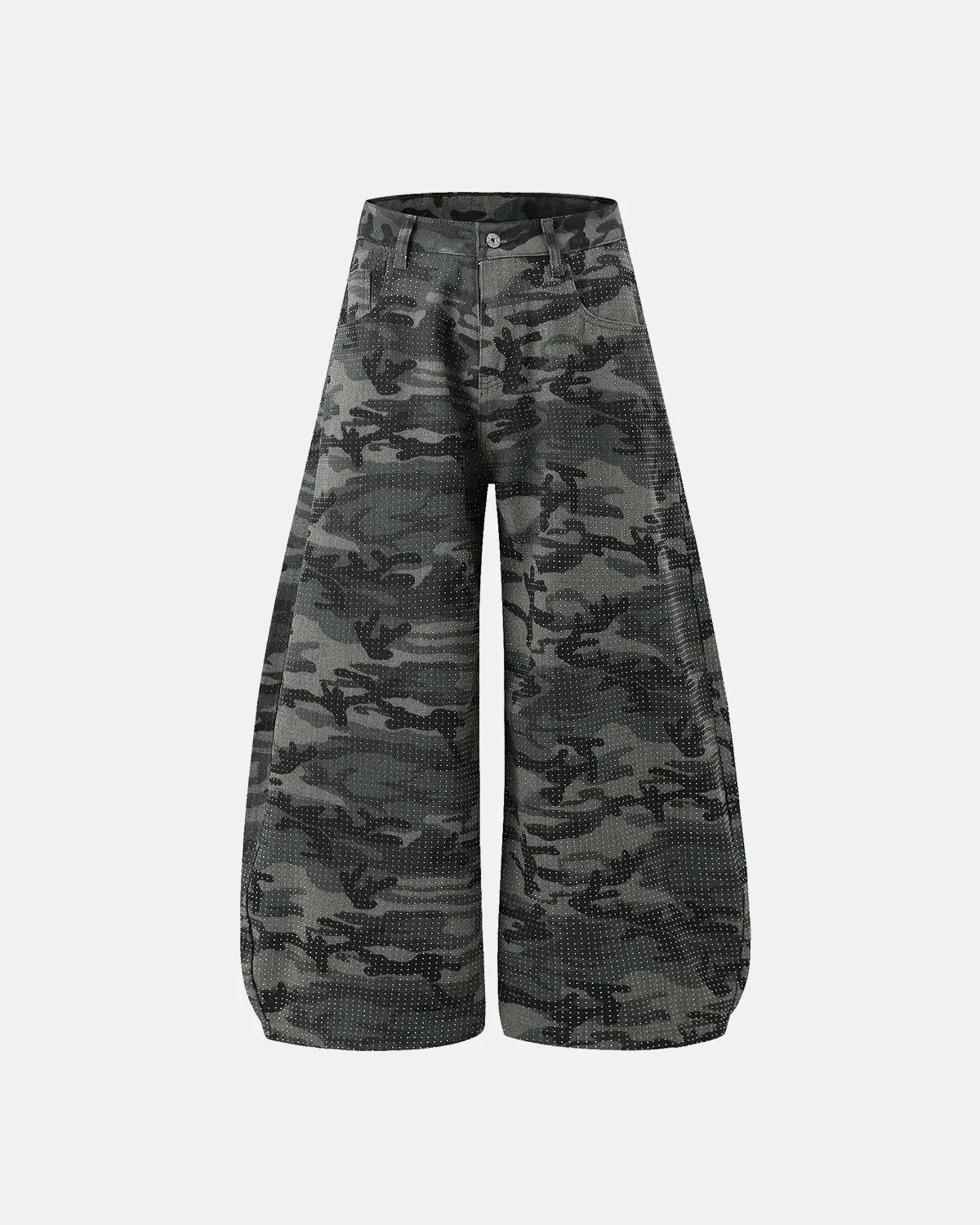 Rhinestone Camo Barrel Pants | Flation Streetwear