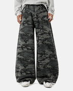 Rhinestone Camo Barrel Pants | Flation Streetwear