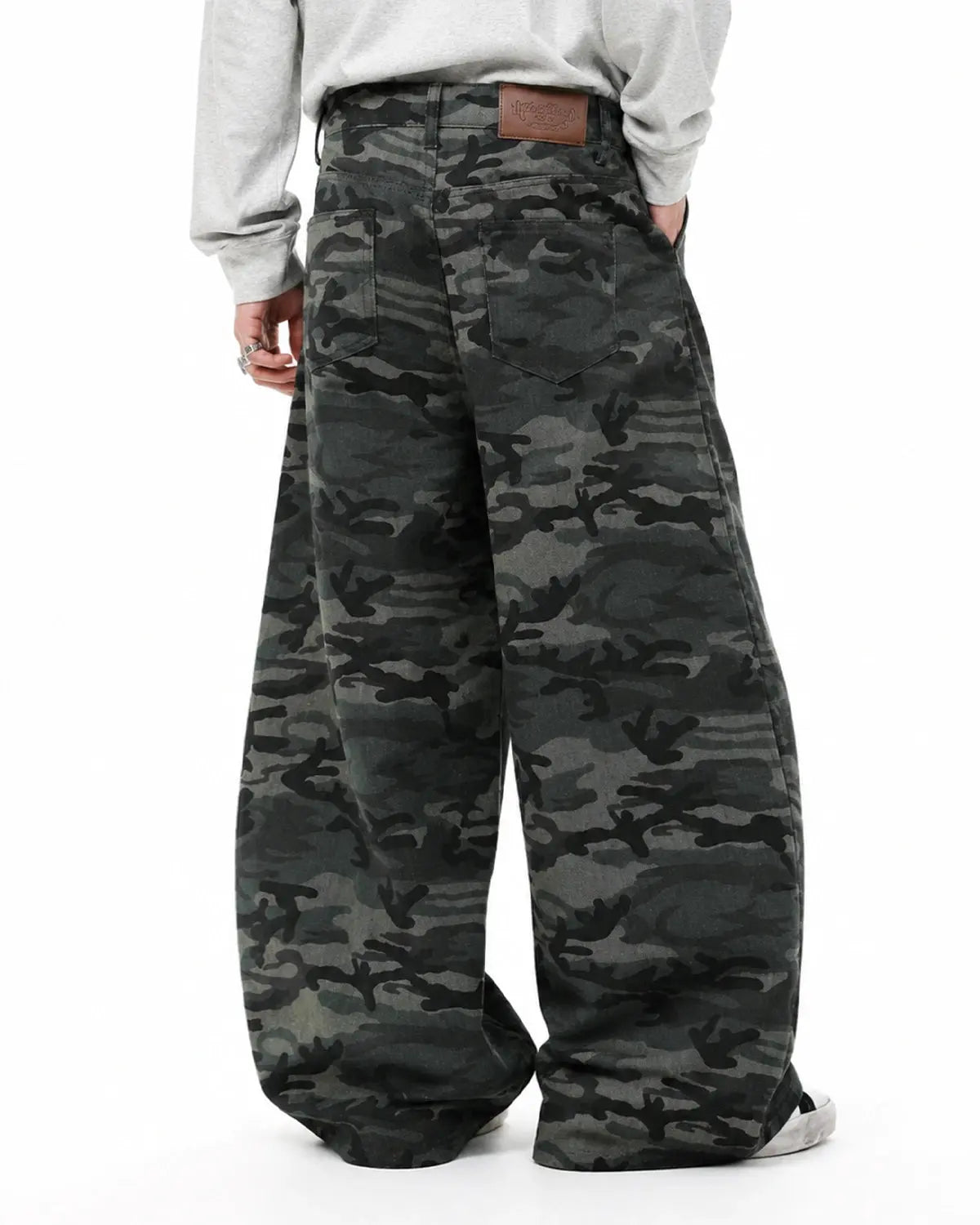 Rhinestone Camo Barrel Pants | Flation Streetwear