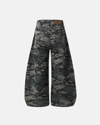 Rhinestone Camo Barrel Pants | Flation Streetwear