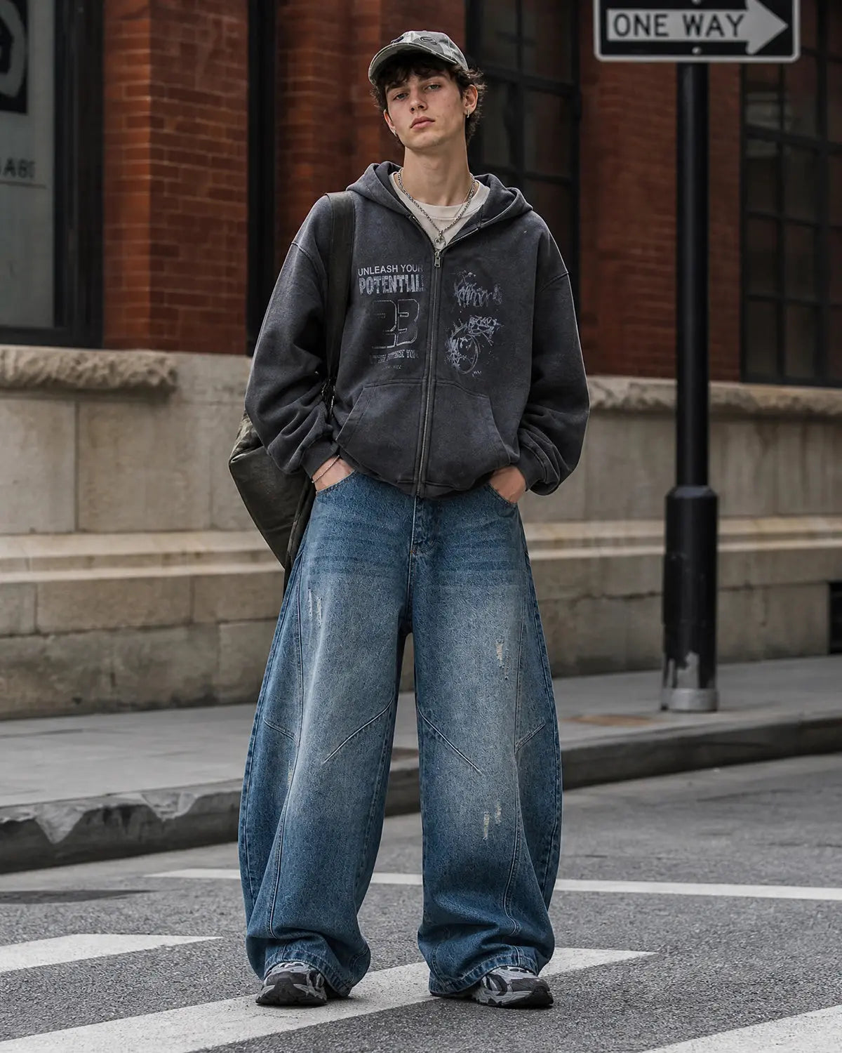 Distressed Ripped Baggy Jeans | Flation Streetwear