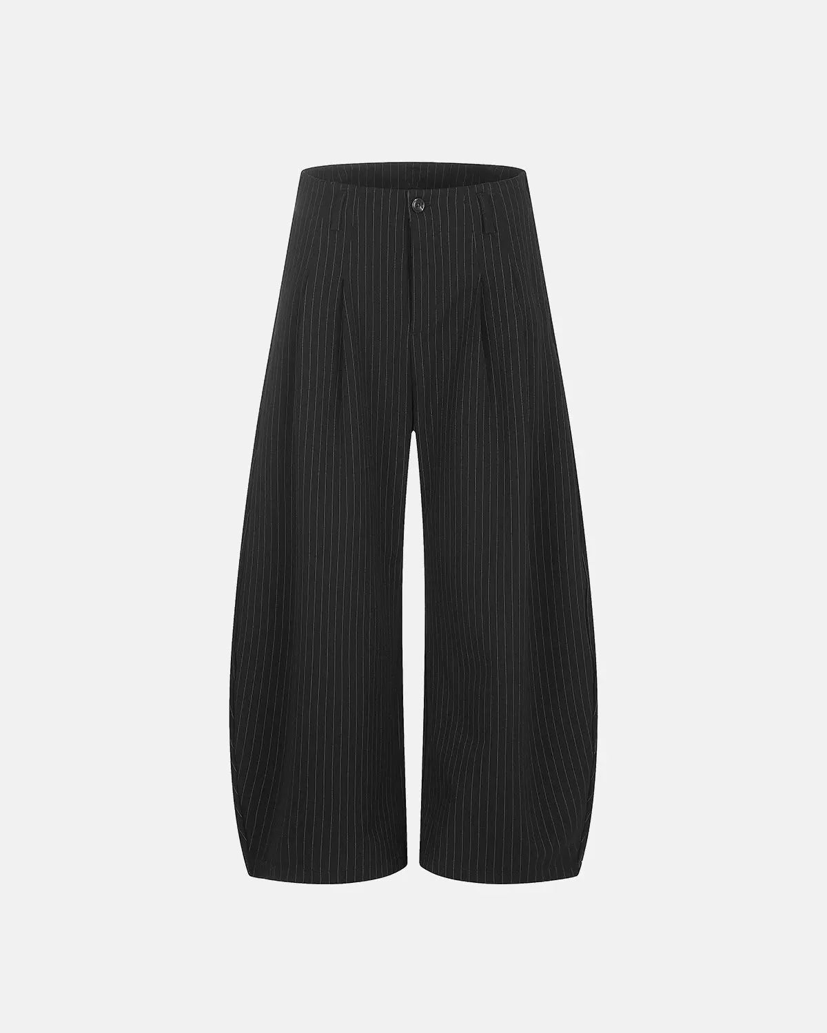 Pinstripe Pleated Barrel Tailored Pants | Flation Streetwear